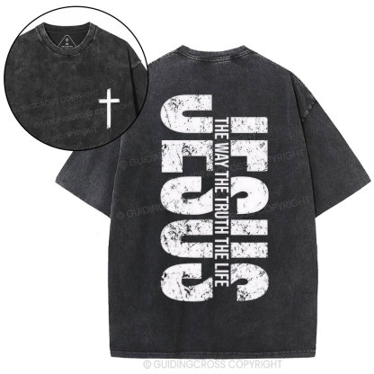 Jesus The Way Christian Washed T-Shirt