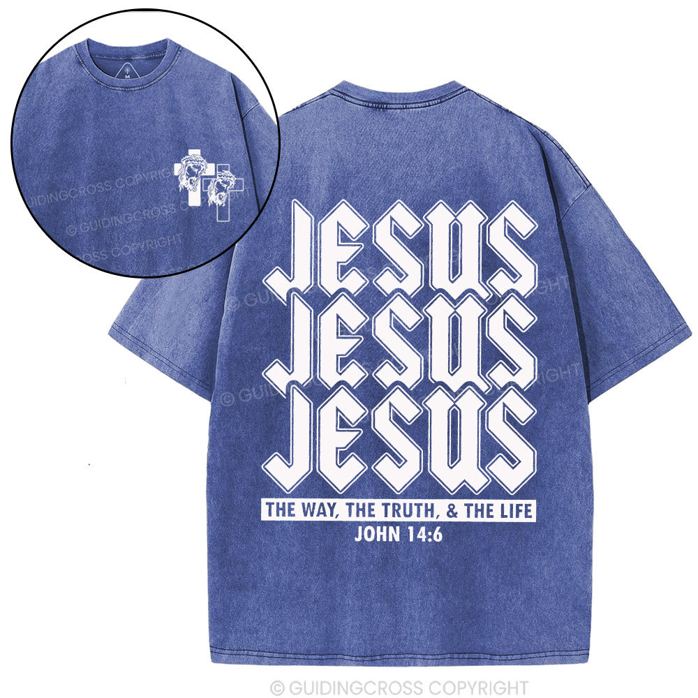 Double-sided sample washed T-Shirt Sale - GuidingCross