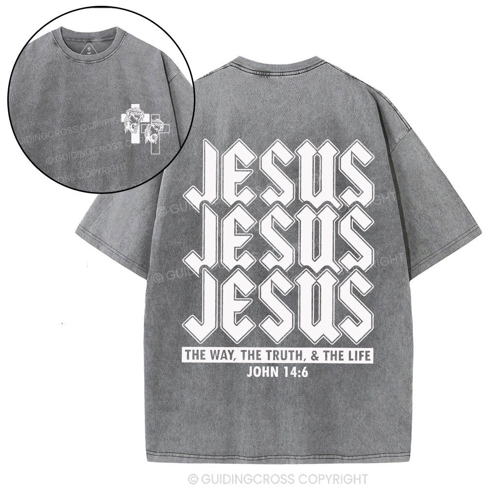 Jesus The Way Christian Washed T-Shirt