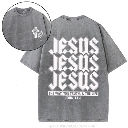 Jesus The Way Christian Washed T-Shirt