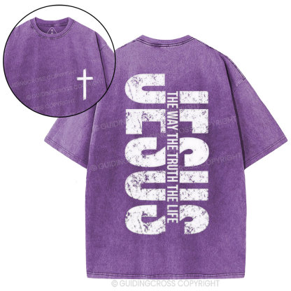 Jesus The Way Christian Washed T-Shirt