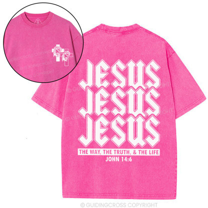 Jesus The Way Christian Washed T-Shirt
