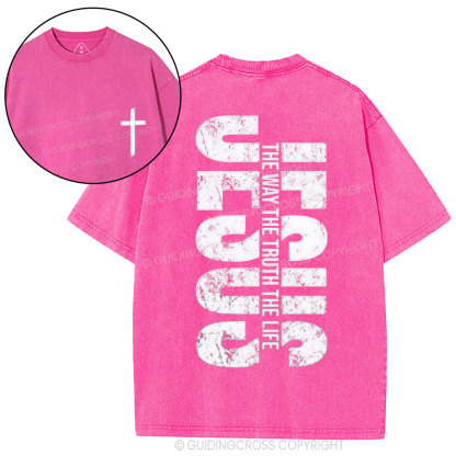 Jesus The Way Christian Washed T-Shirt