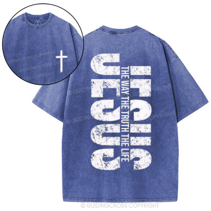 Jesus The Way Christian Washed T-Shirt