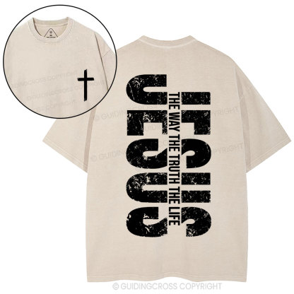 Jesus The Way Christian Washed T-Shirt