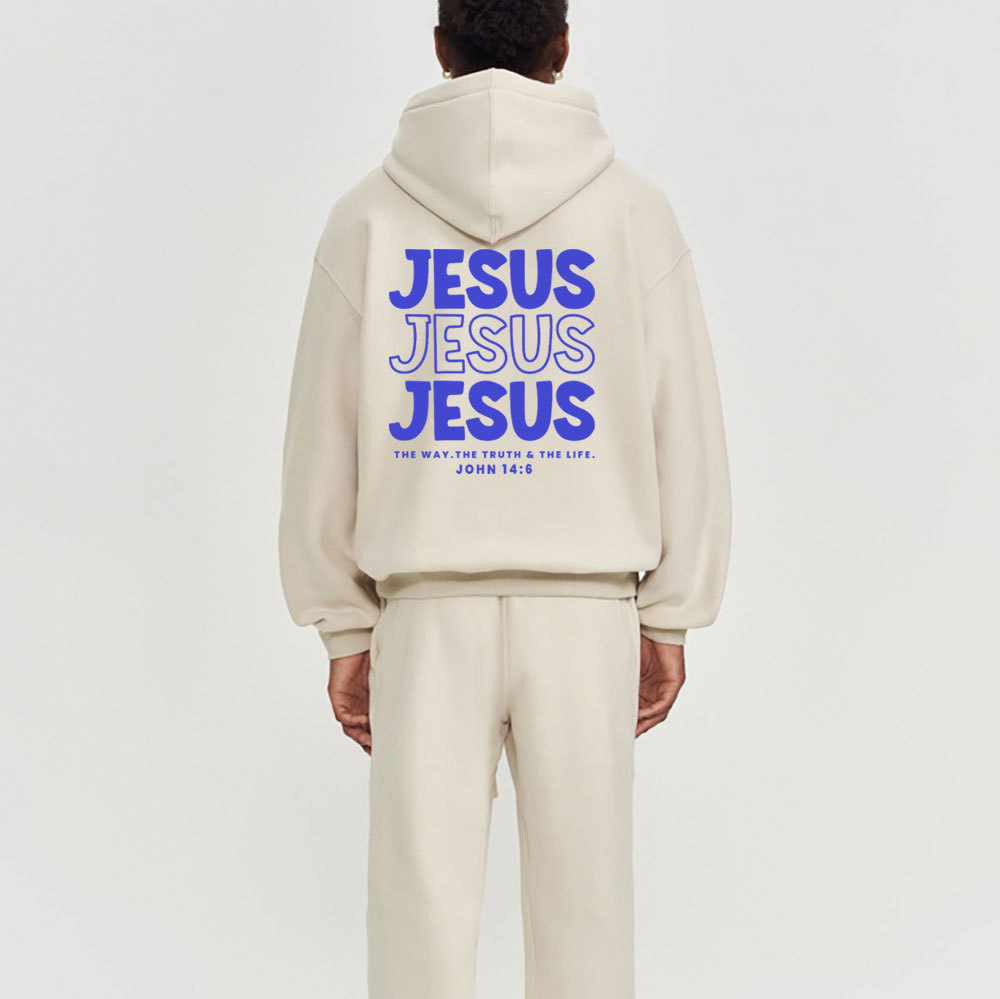 Jesus The Way THe Truth And The Life Christian Fleece Hoodie Set