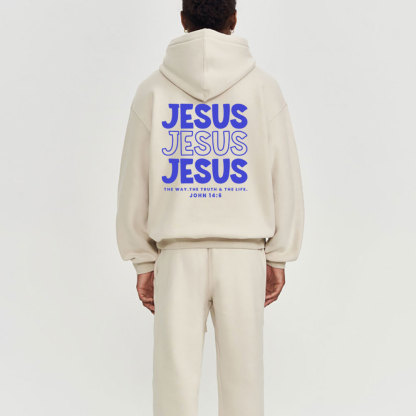 Jesus The Way THe Truth And The Life Christian Fleece Hoodie Set