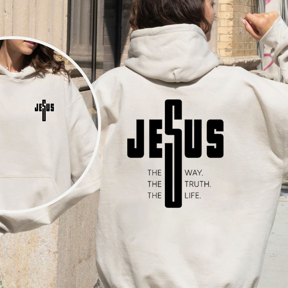 Jesus The Way The Truth Christian Fleece Hoodie Set