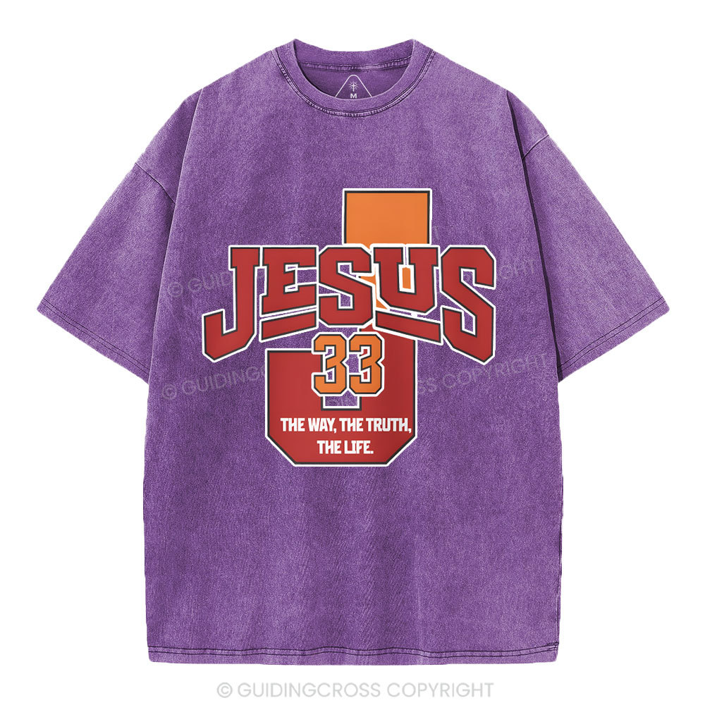 Jesus The Way The Truth Christian Washed T-Shirt