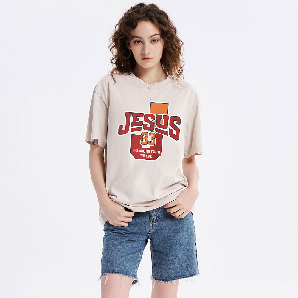 Jesus The Way The Truth Christian Washed T-Shirt
