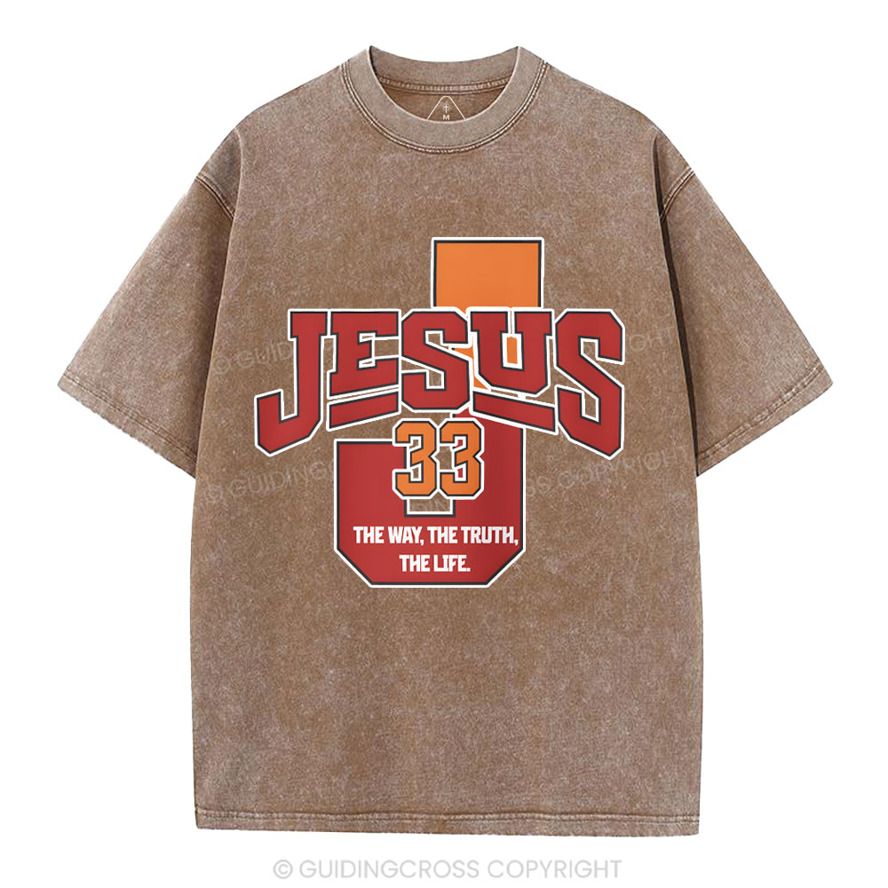 Jesus The Way The Truth Christian Washed T-Shirt
