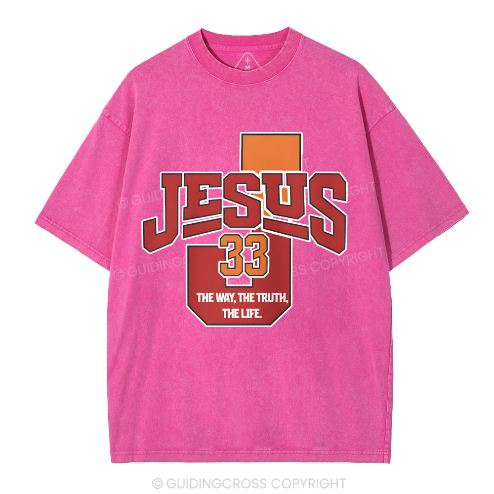 Jesus The Way The Truth Christian Washed T-Shirt