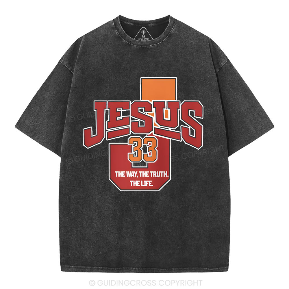 Jesus The Way The Truth Christian Washed T-Shirt