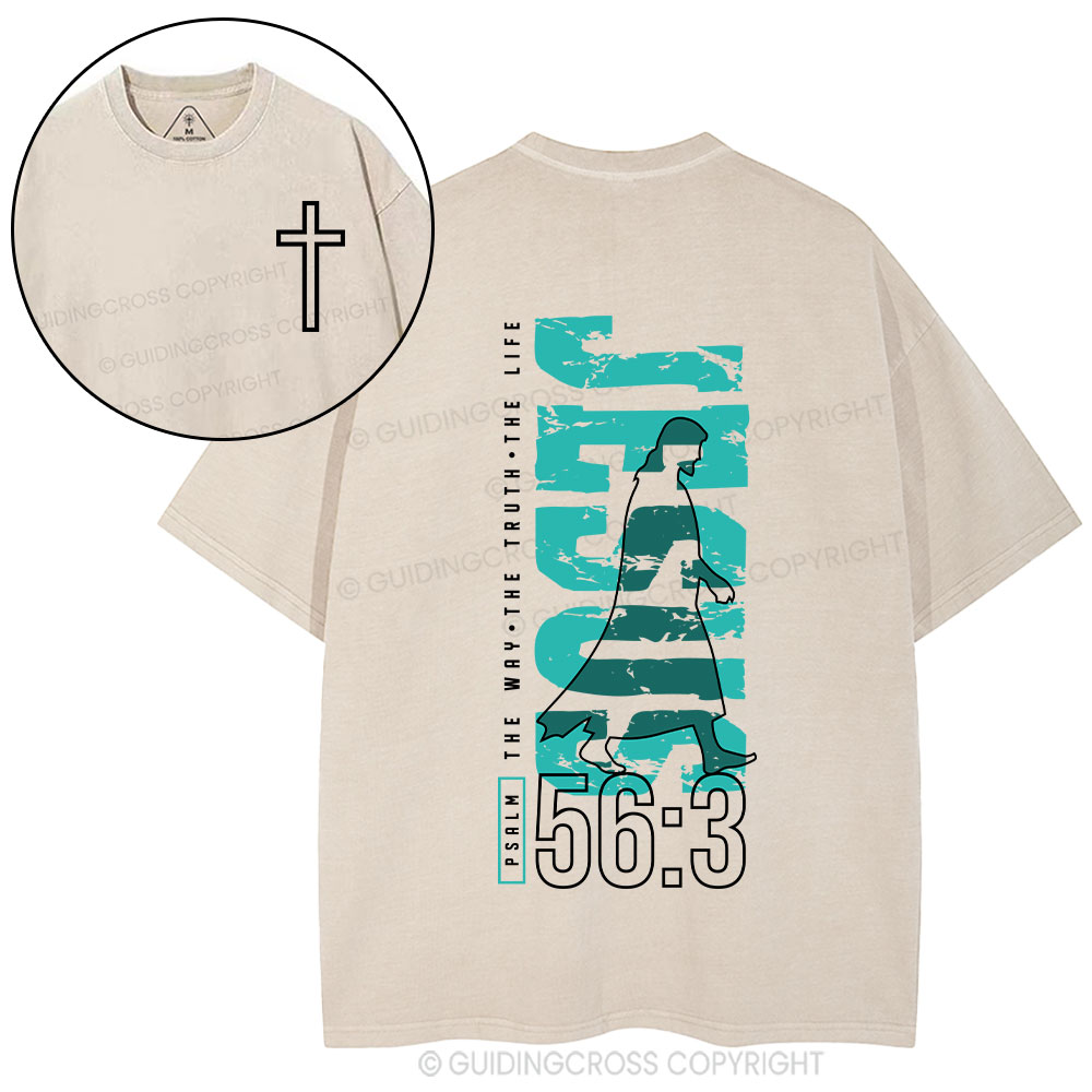 Jesus The Way The Truth The Life Christian Washed T-Shirt