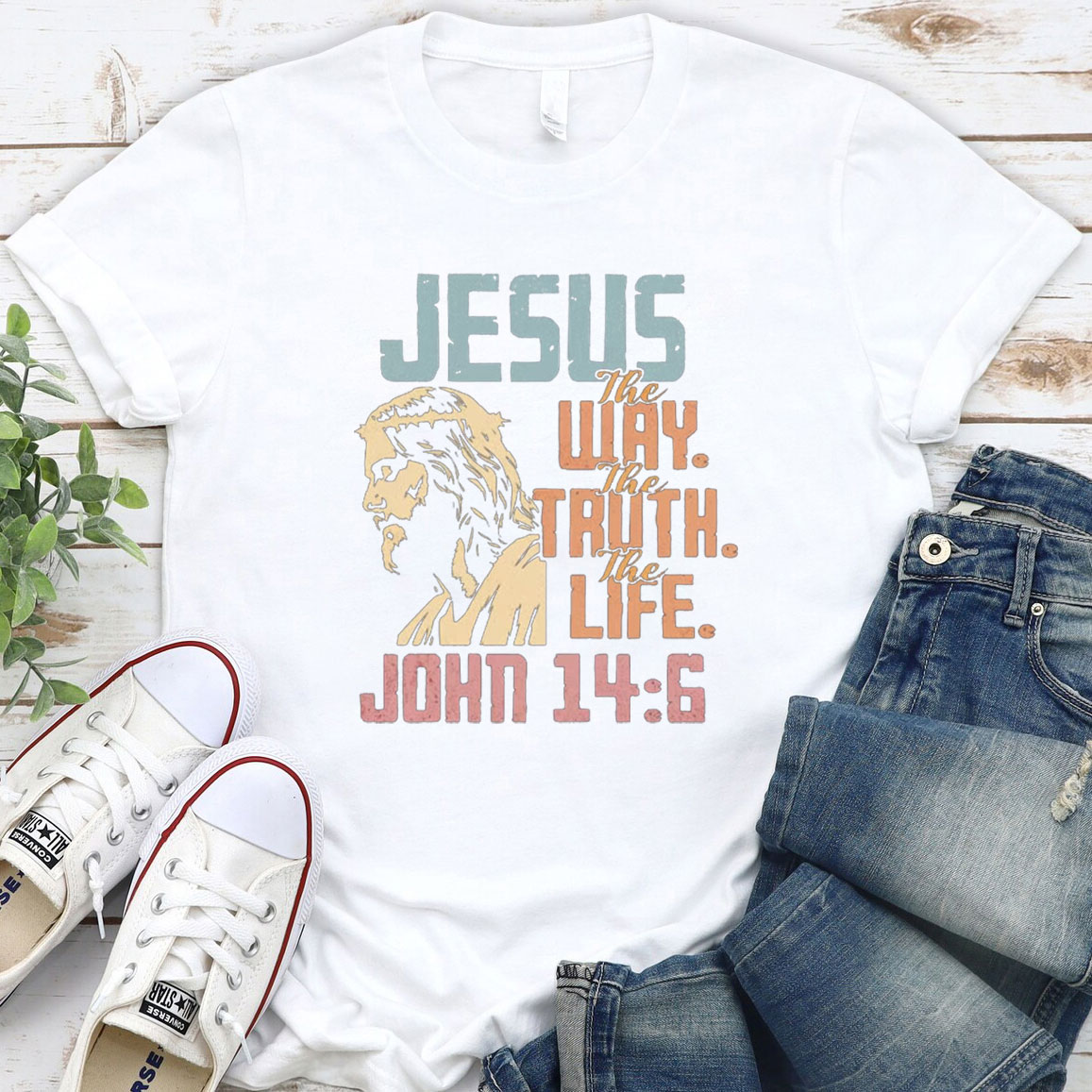 Jesus The Way The Truth The Life Christian T-Shirt