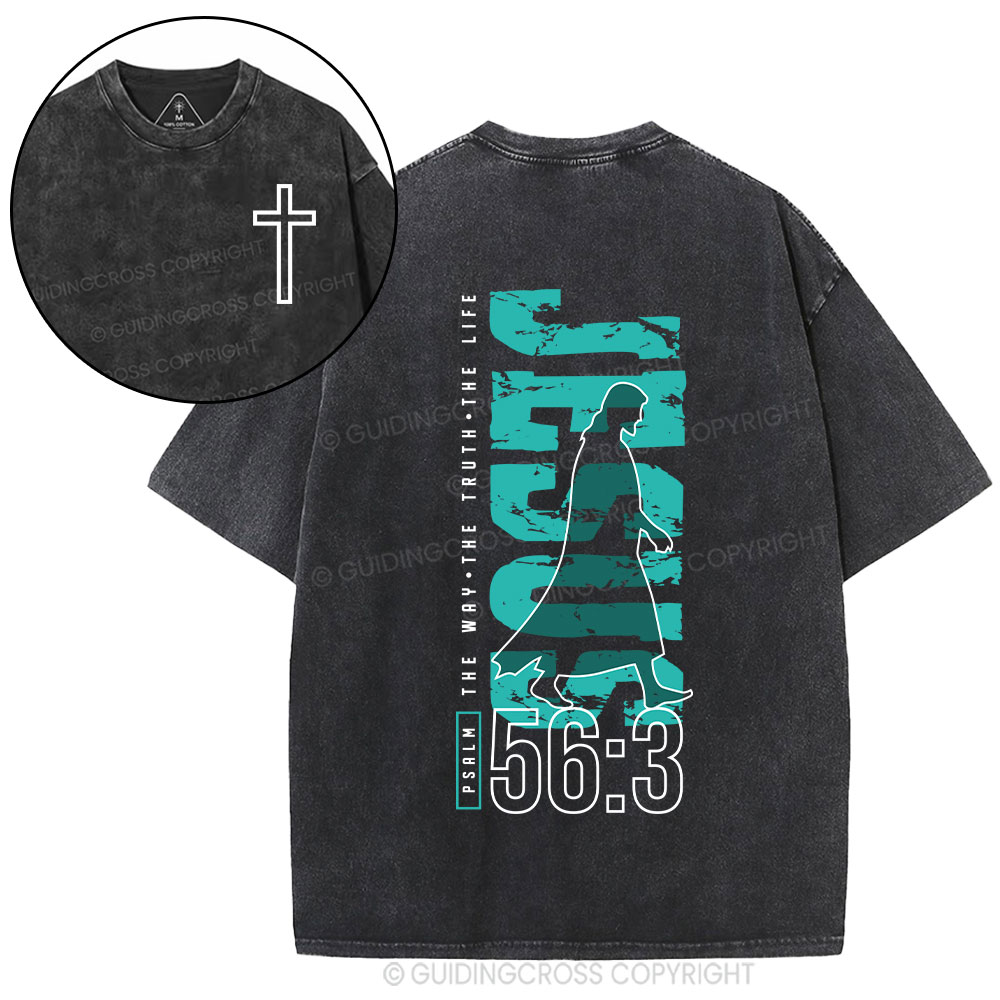 Jesus The Way The Truth The Life Christian Washed T-Shirt