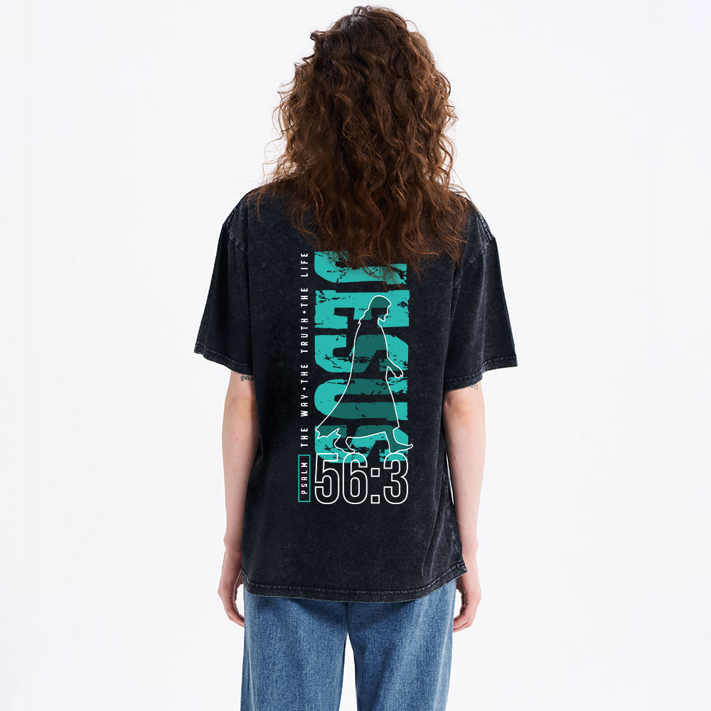Jesus The Way The Truth The Life Christian Washed T-Shirt