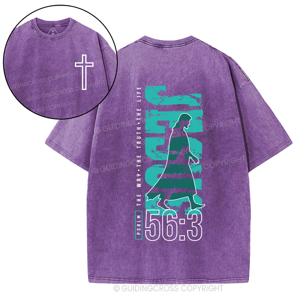 Jesus The Way The Truth The Life Christian Washed T-Shirt