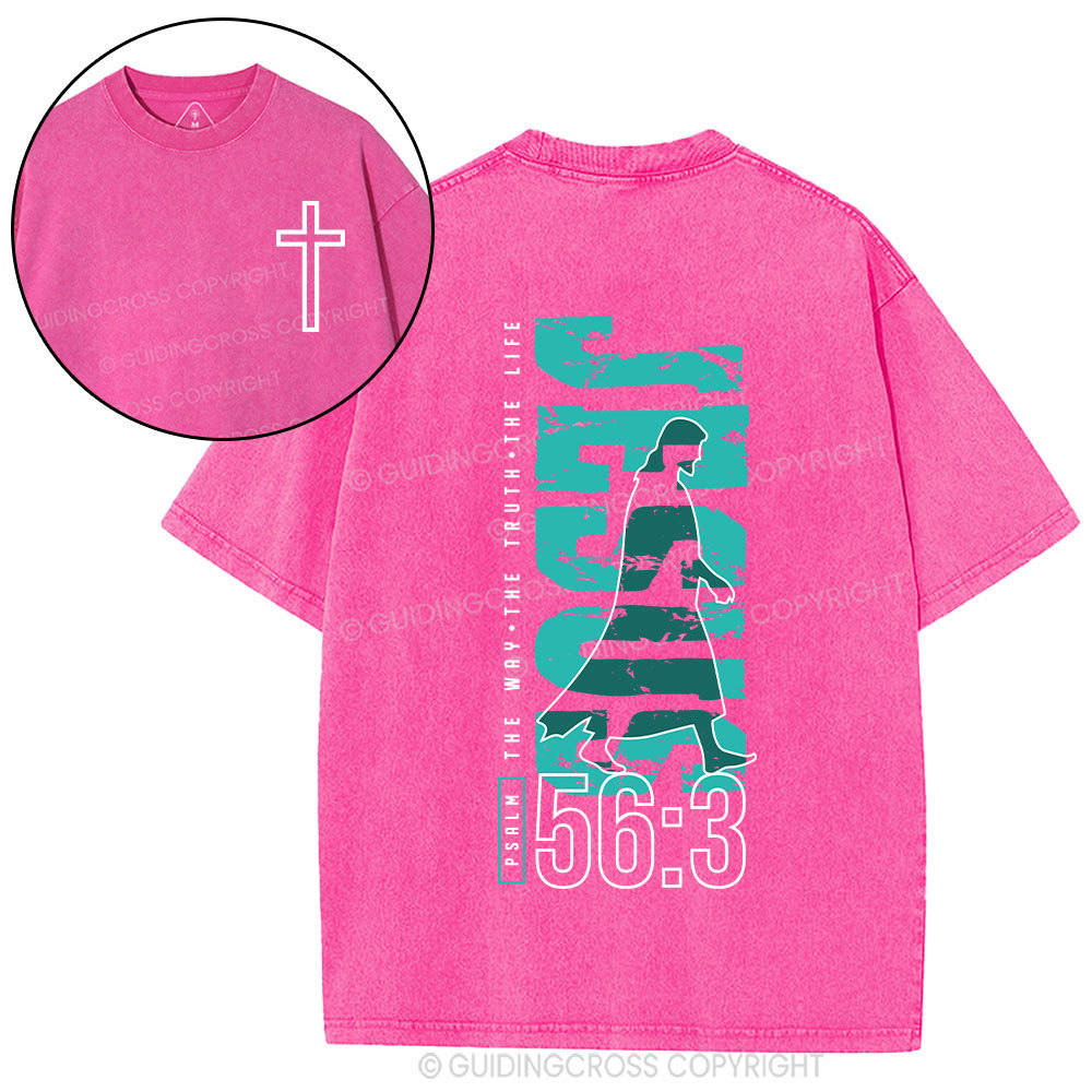 Jesus The Way The Truth The Life Christian Washed T-Shirt