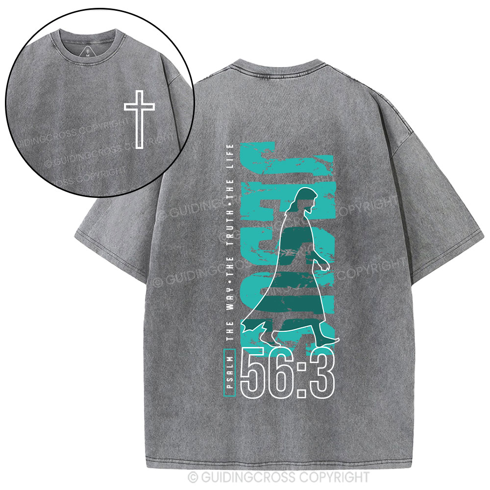 Jesus The Way The Truth The Life Christian Washed T-Shirt