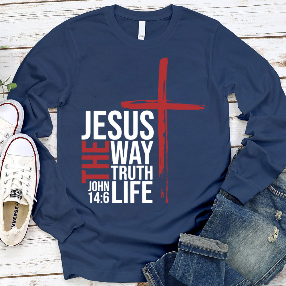 Jesus The Way To Truth Life Christian T-Shirt