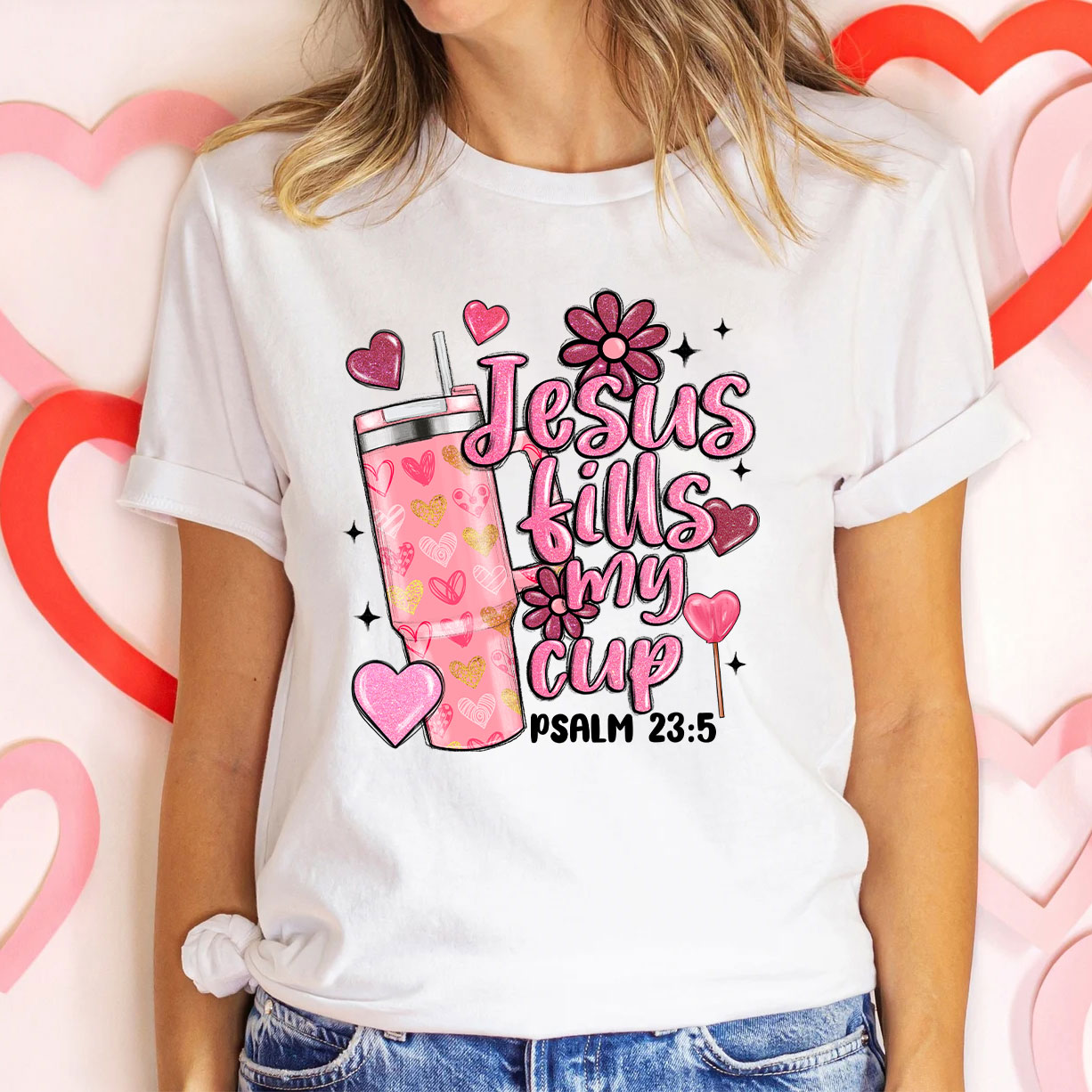 Jesus Till My Cup Christian T-Shirt