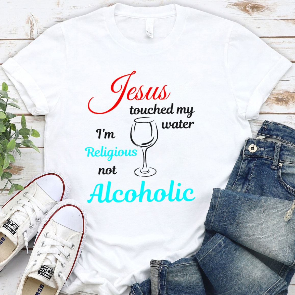 Jesus Touched My Water Christian T-Shirt