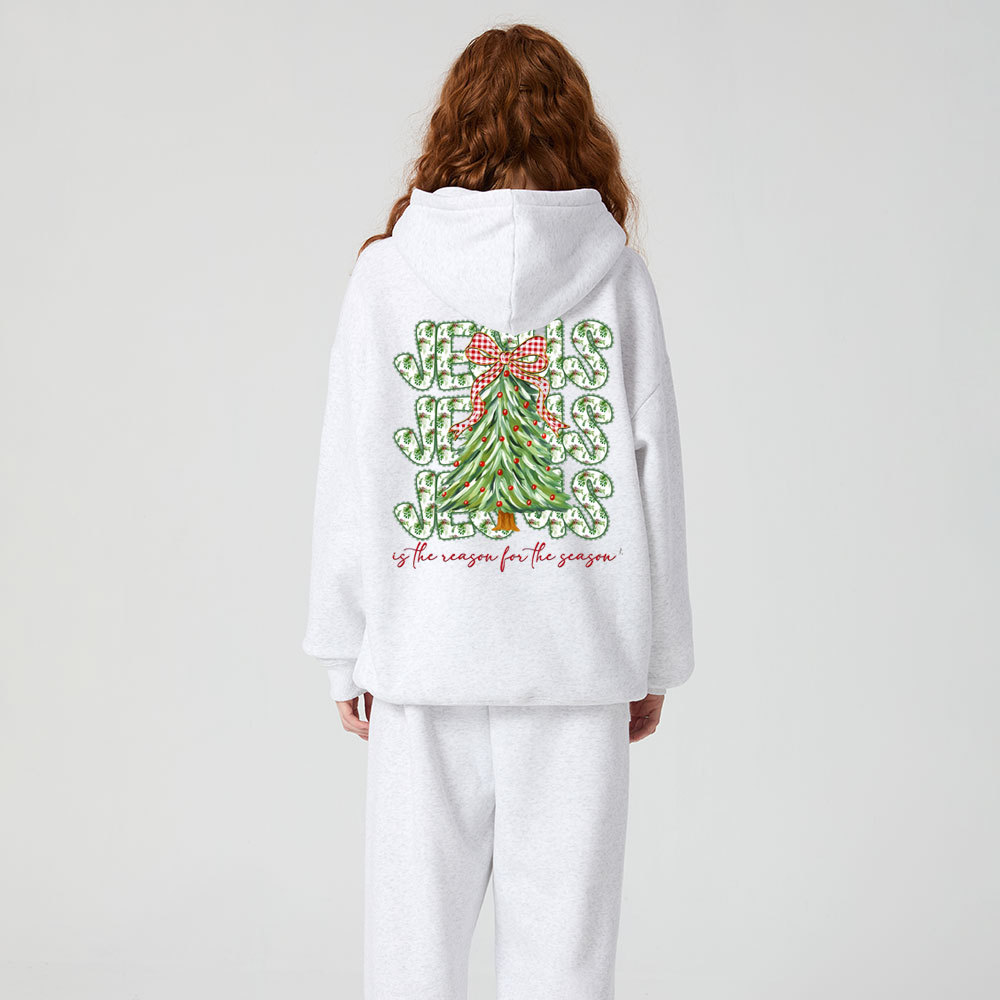Jesus Tree Christian Christmas Premium Fleece Hoodie Set