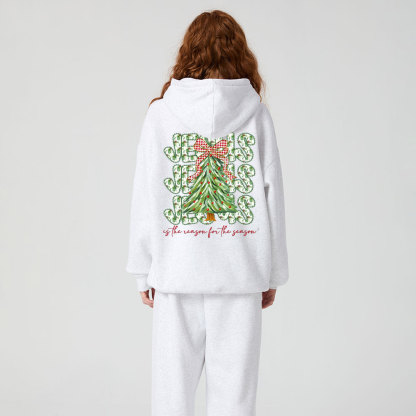 Jesus Tree Christian Christmas Premium Fleece Hoodie Set