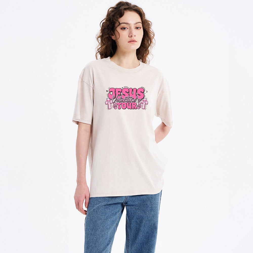 Jesus Valentine's  Tour Christian Washed T-Shirt