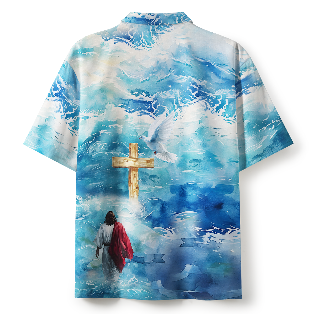 Jesus Walk On Water Christian Hawaiian Shirt