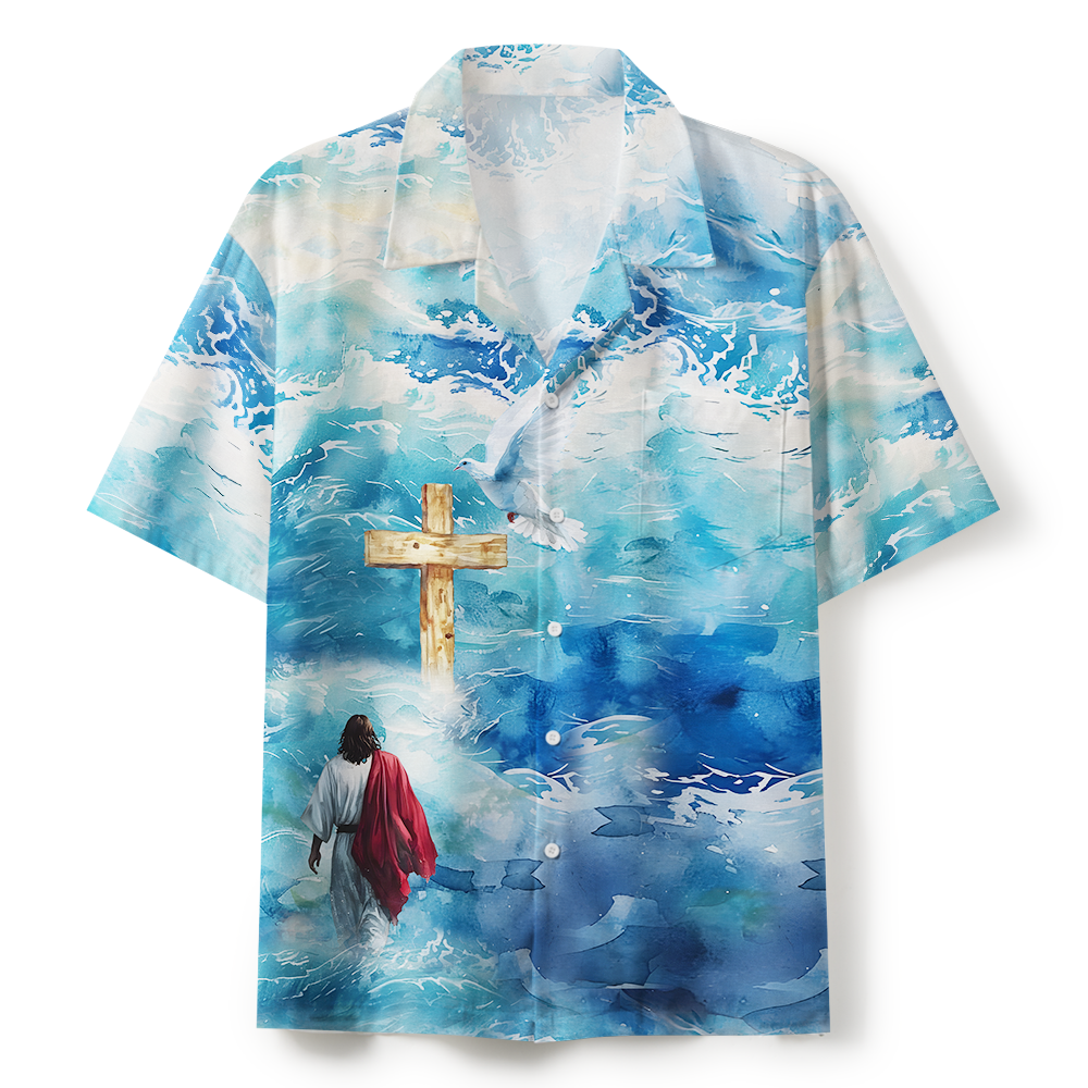 Jesus Walk On Water Christian Hawaiian Shirt