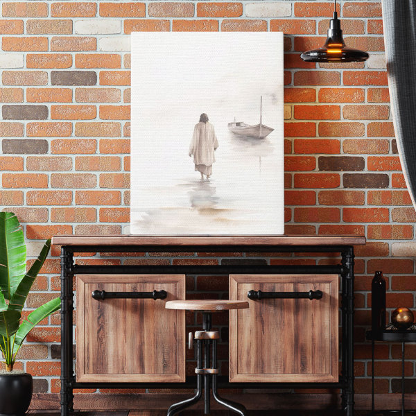 Jesus Walking On Water Boho Christian Wall Art Sale - GuidingCross