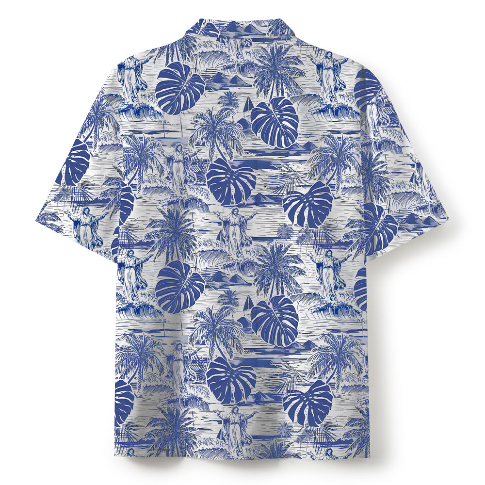 Jesus Walking On Water Christian Hawaiian Shirt