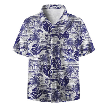 Jesus Walking On Water Retro Christian Hawaiian Shirt