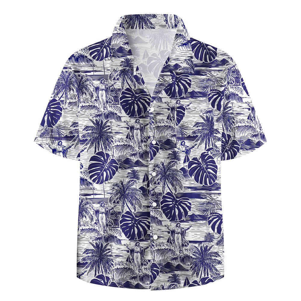 Frist Of All I'm God Pieces Christian Hawaiian Shirt Sale - GuidingCross