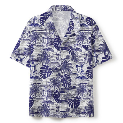 Jesus Walking On Water Retro Christian Hawaiian Shirt