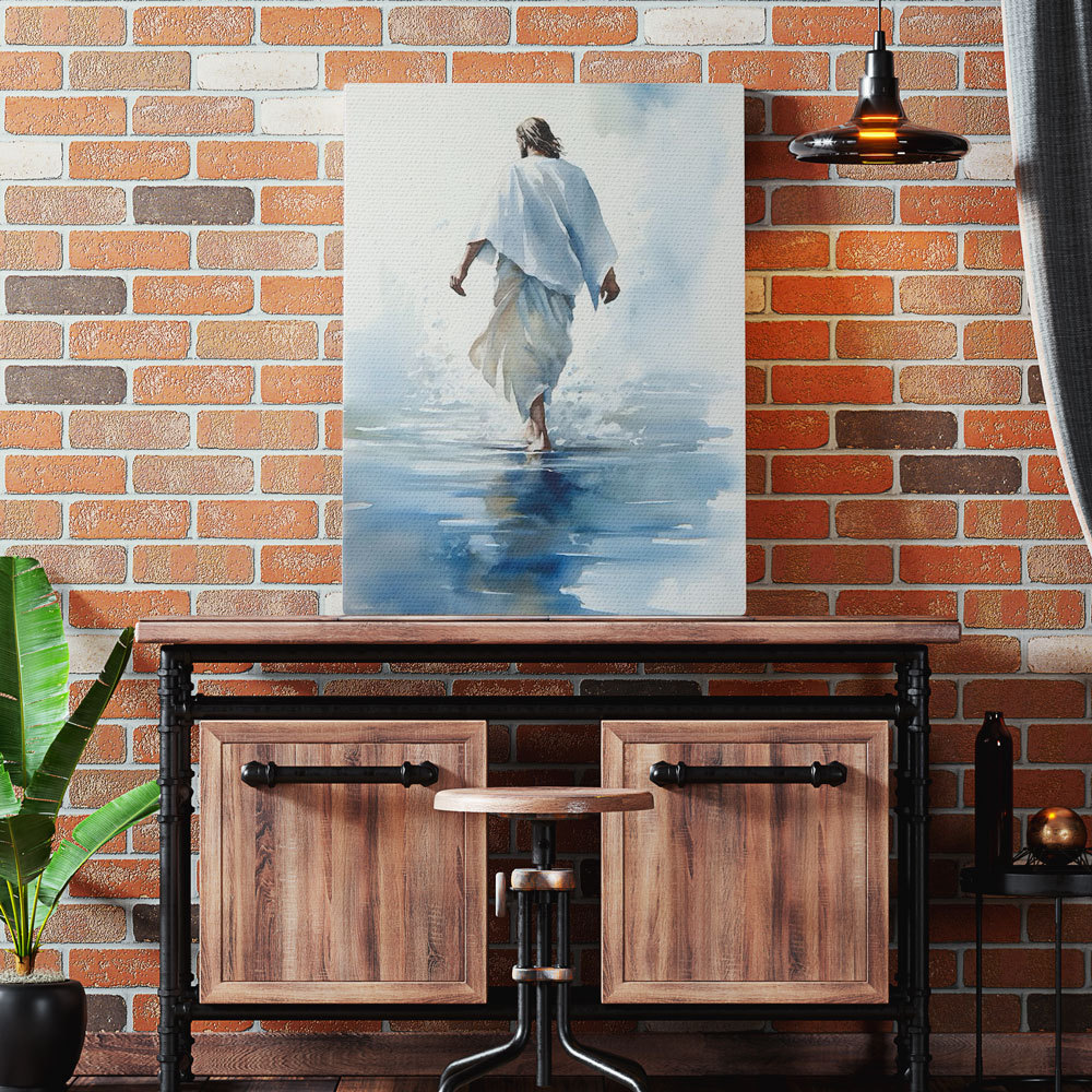 Jesus Walking On Water Modern Christian Wall Art