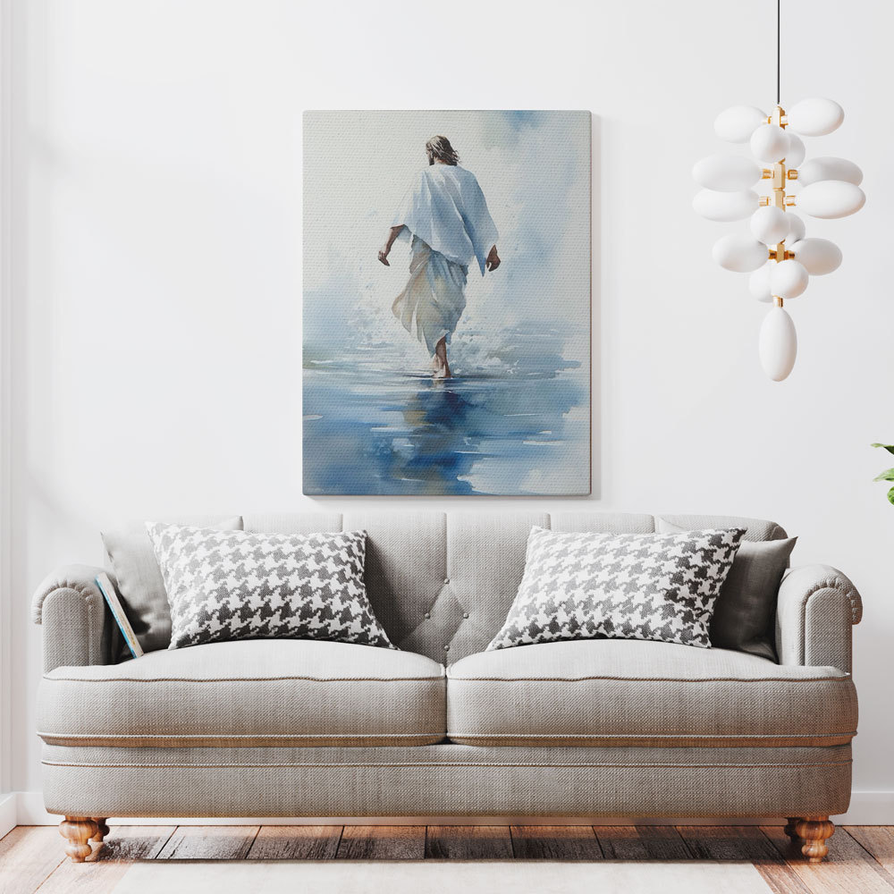 Jesus Walking On Water Modern Christian Wall Art