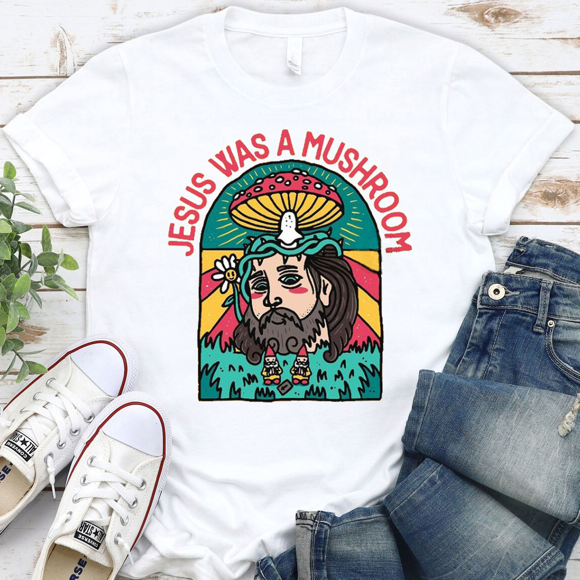 Jesus Was A Mushroom Christian T-Shirt