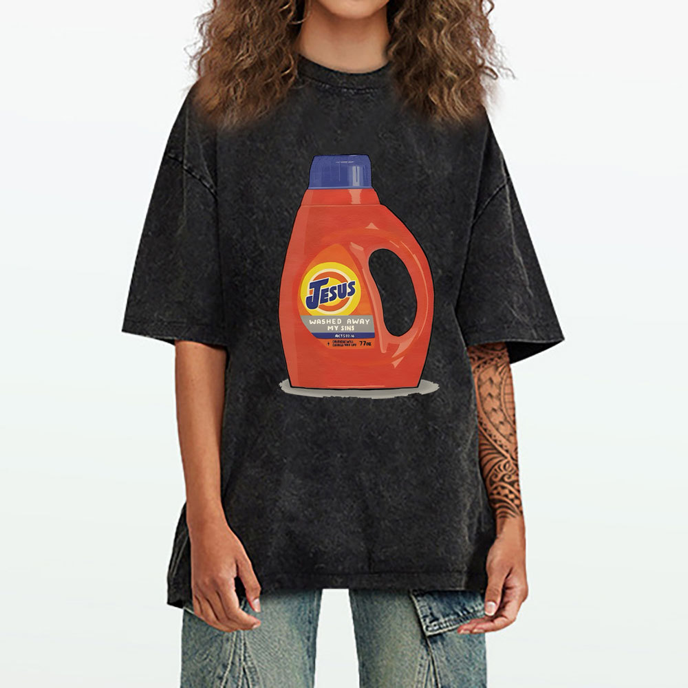 Jesus Washed Away Christian Washed T-Shirt