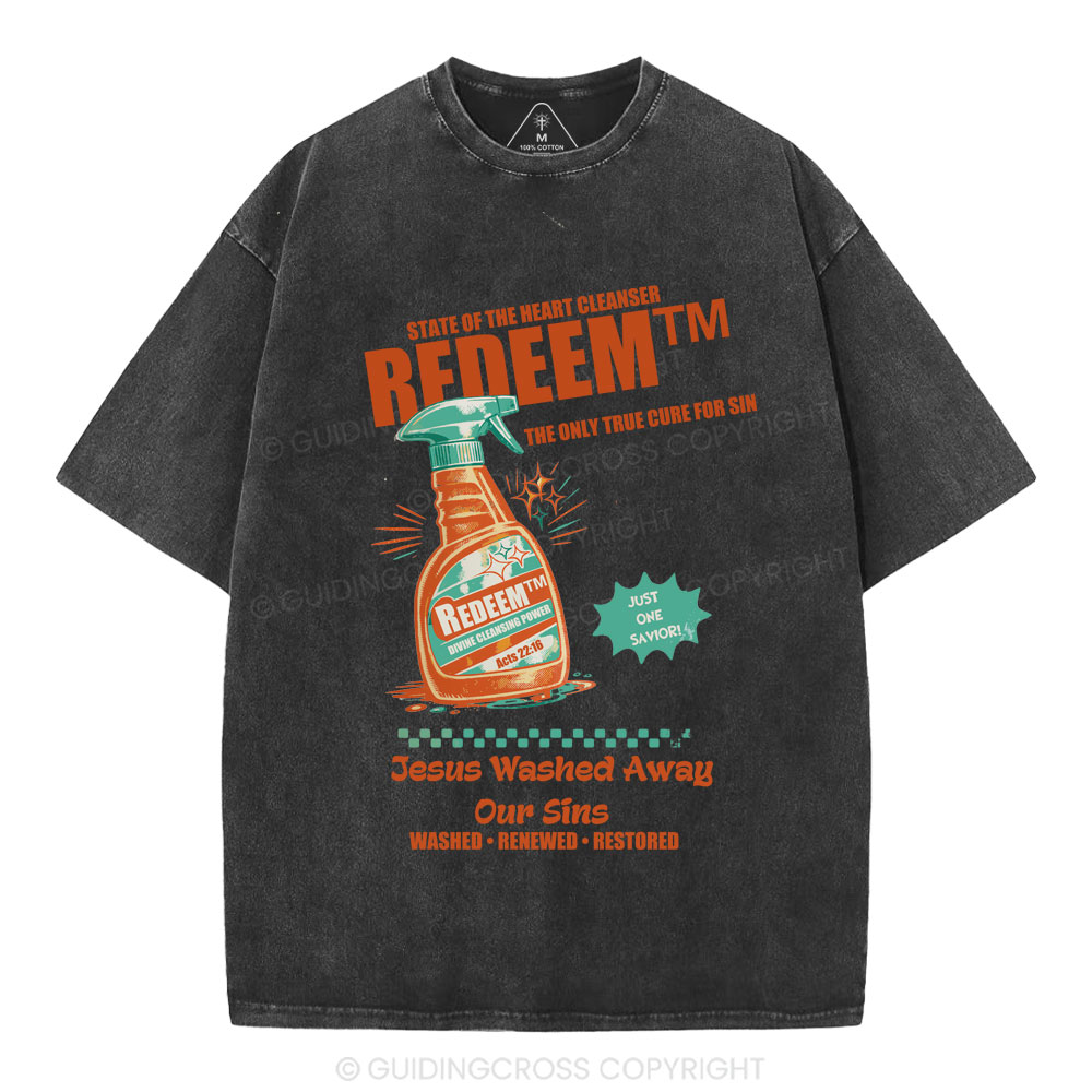 Jesus Washed Away Our Sins Washed T-Shirt