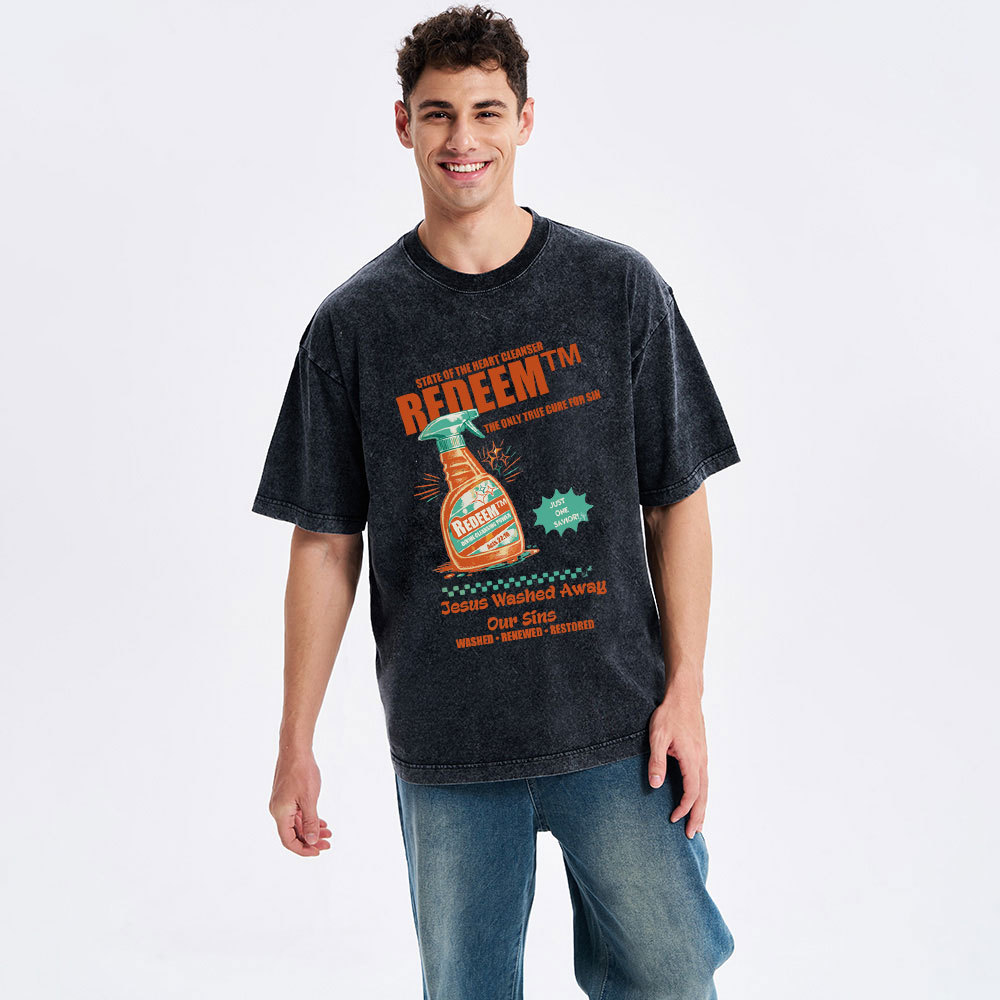 Jesus Washed Away Our Sins Washed T-Shirt