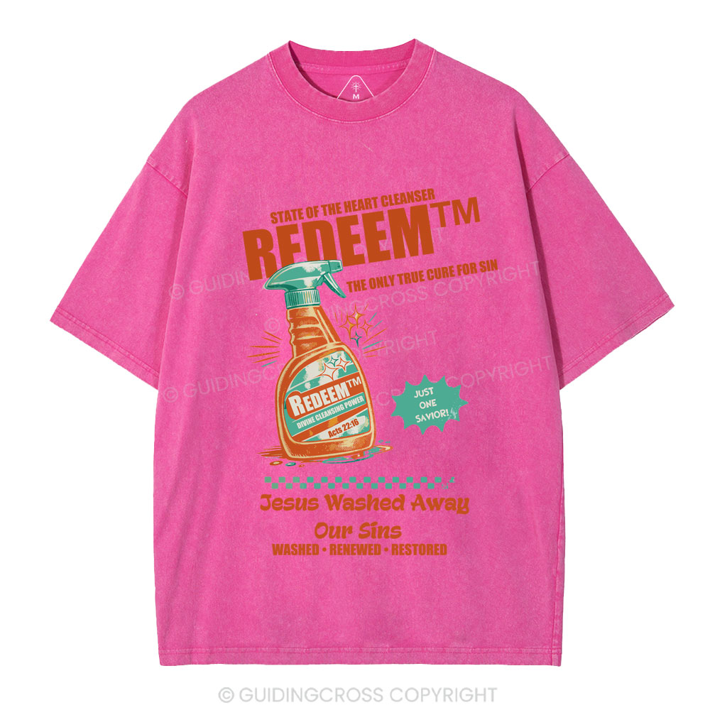 Jesus Washed Away Our Sins Washed T-Shirt