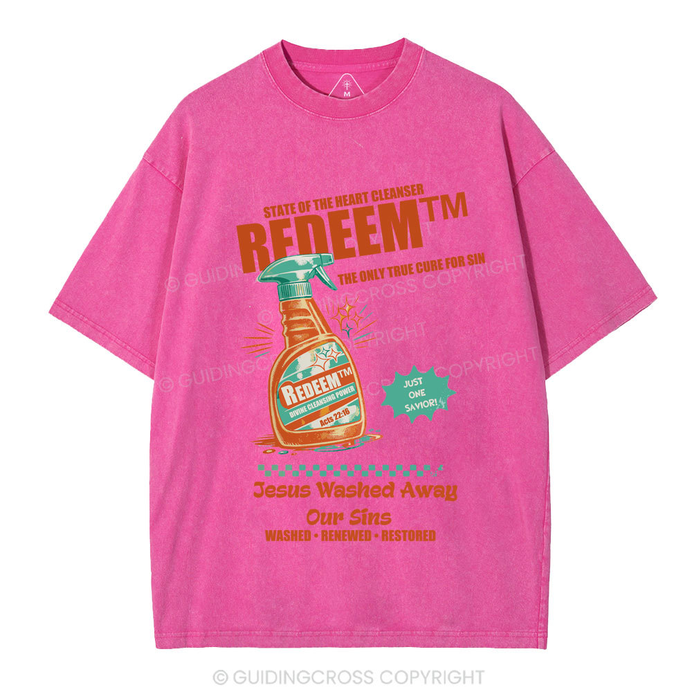 Jesus Washed Away Our Sins Washed T-Shirt