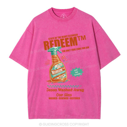 Jesus Washed Away Our Sins Washed T-Shirt