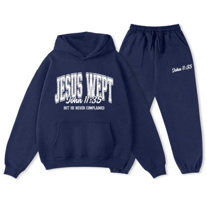 Jesus Wept Christian Premium Fleece Hoodie Set