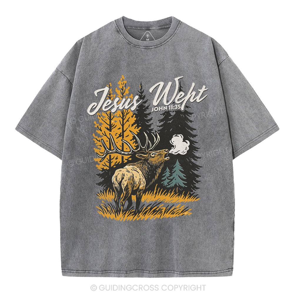 Jesus Wept Christian Washed T-Shirt