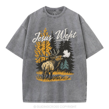 Jesus Wept Christian Washed T-Shirt