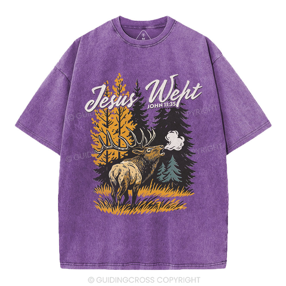Jesus Wept Christian Washed T-Shirt